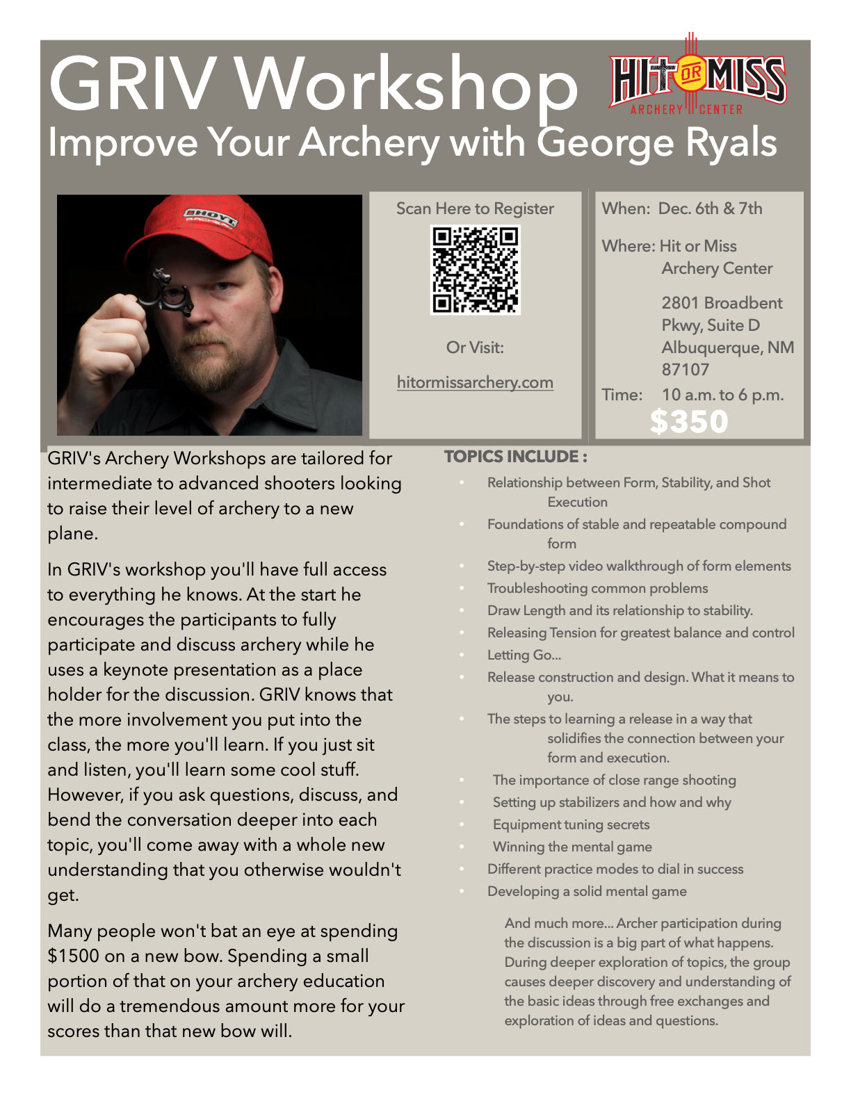 George Ryals Workshop Registration