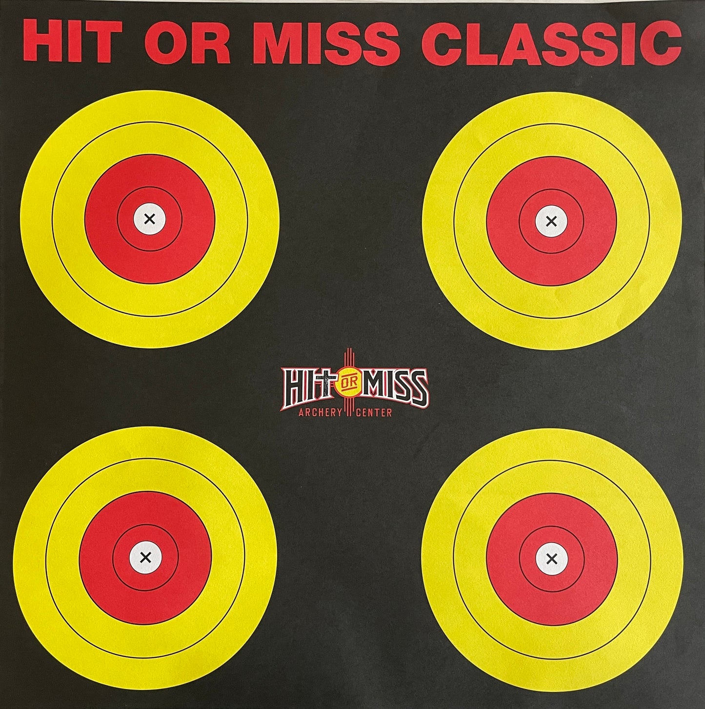 Hit or Miss Classic 4-Spot Target Face