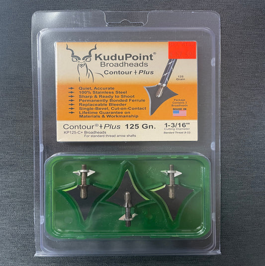 KuduPoint Broadheads 125 Gn. Contour Plus with Case